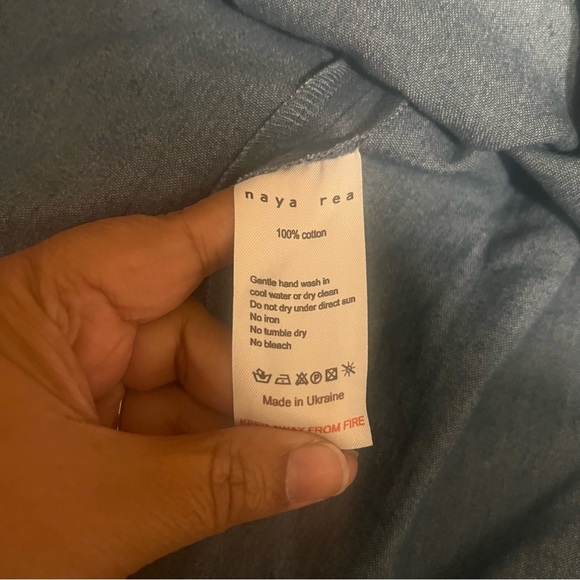 Naya Rea A-Line Pleated Denim Midi Skirt Sz UK 14 or US 10 High Waist Flowy Chic - Picture 12 of 16